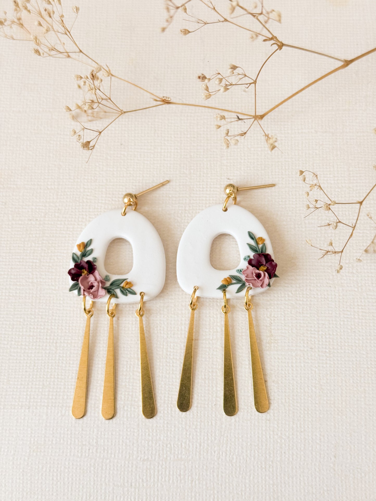 Spring Floral Statement Earrings