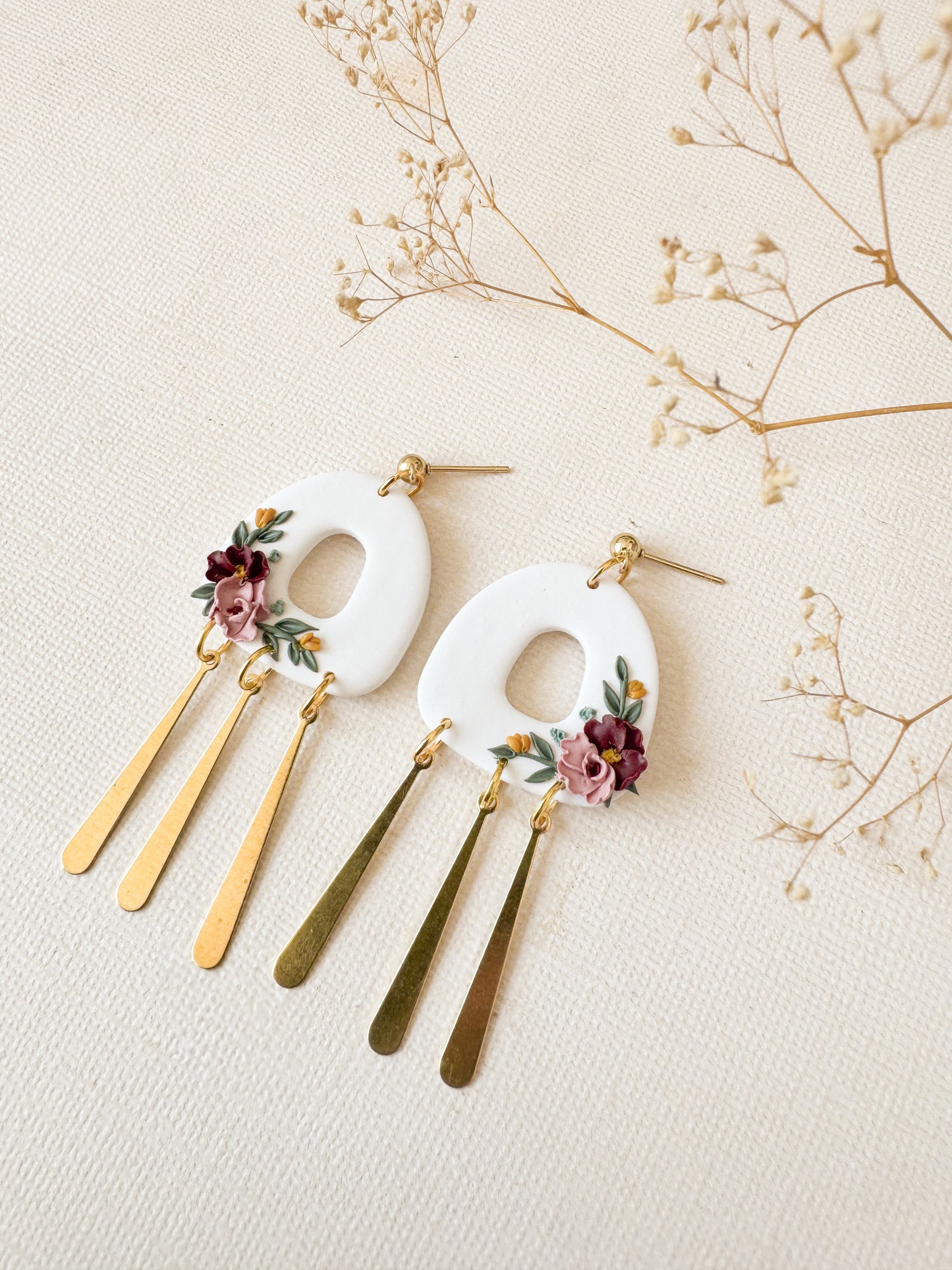 Spring Floral Statement Earrings