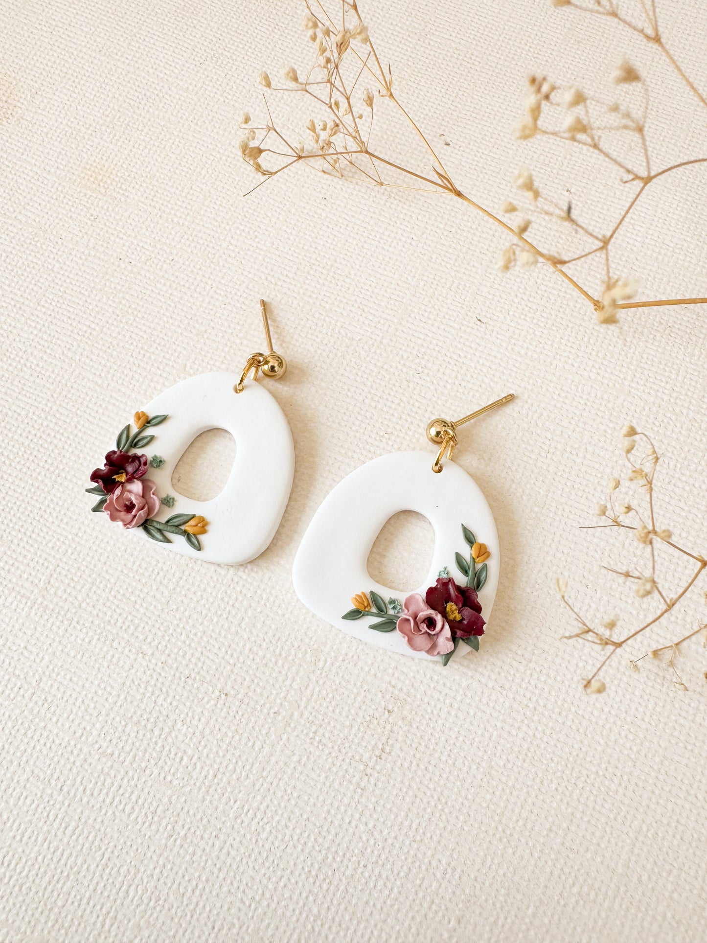 Spring Floral Statement Earrings