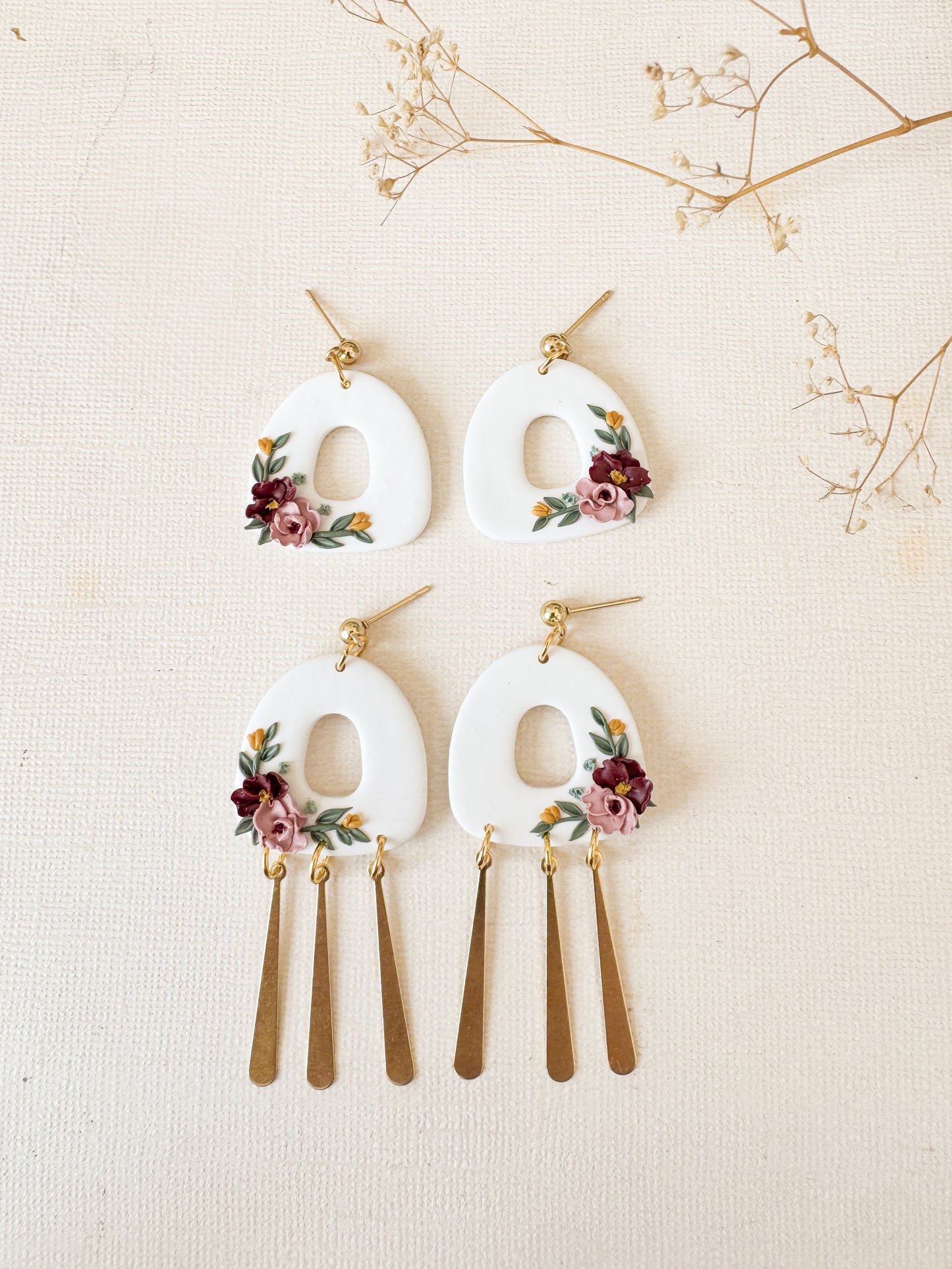 Spring Floral Statement Earrings