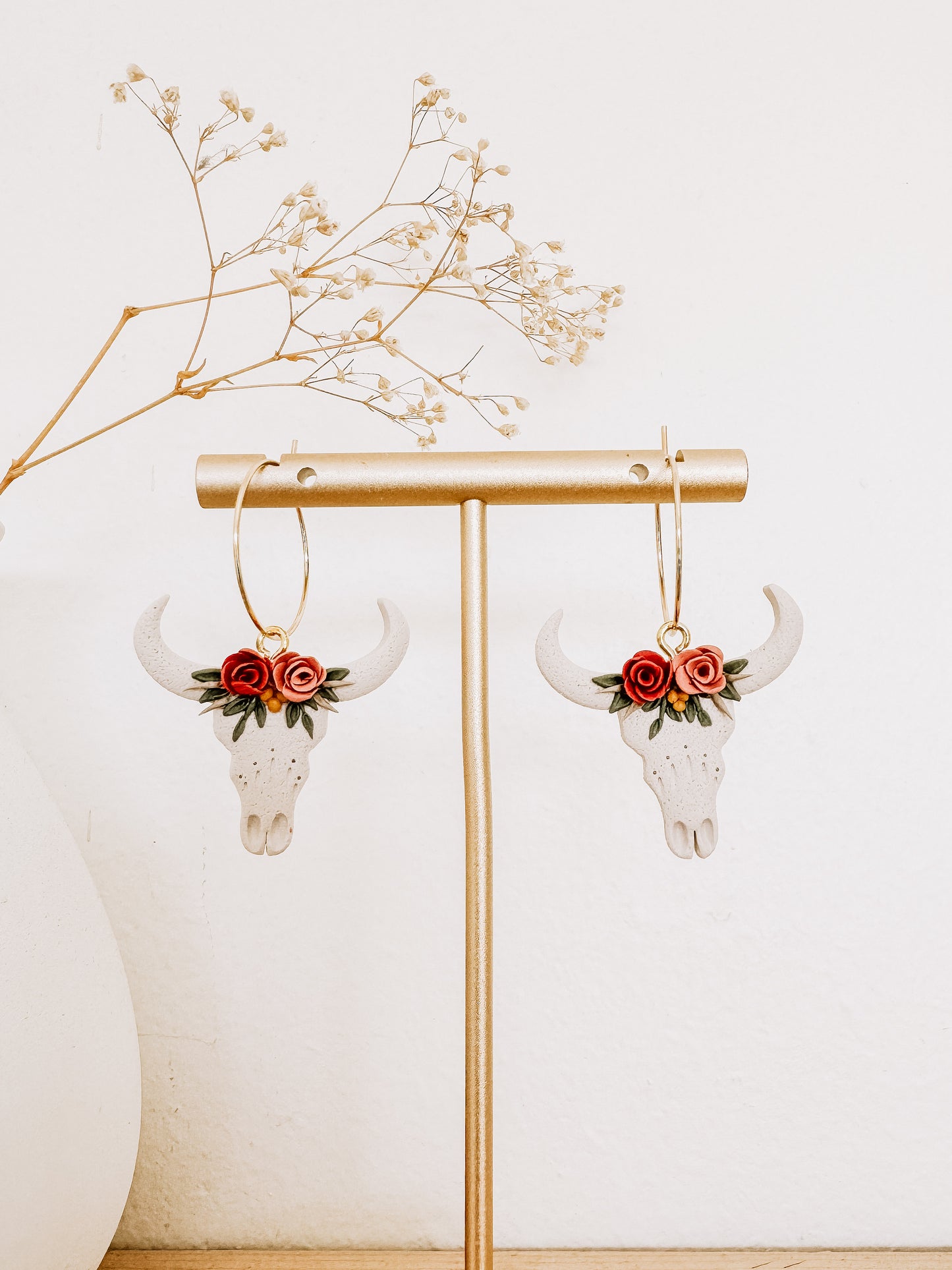 New Floral Bull Hoops