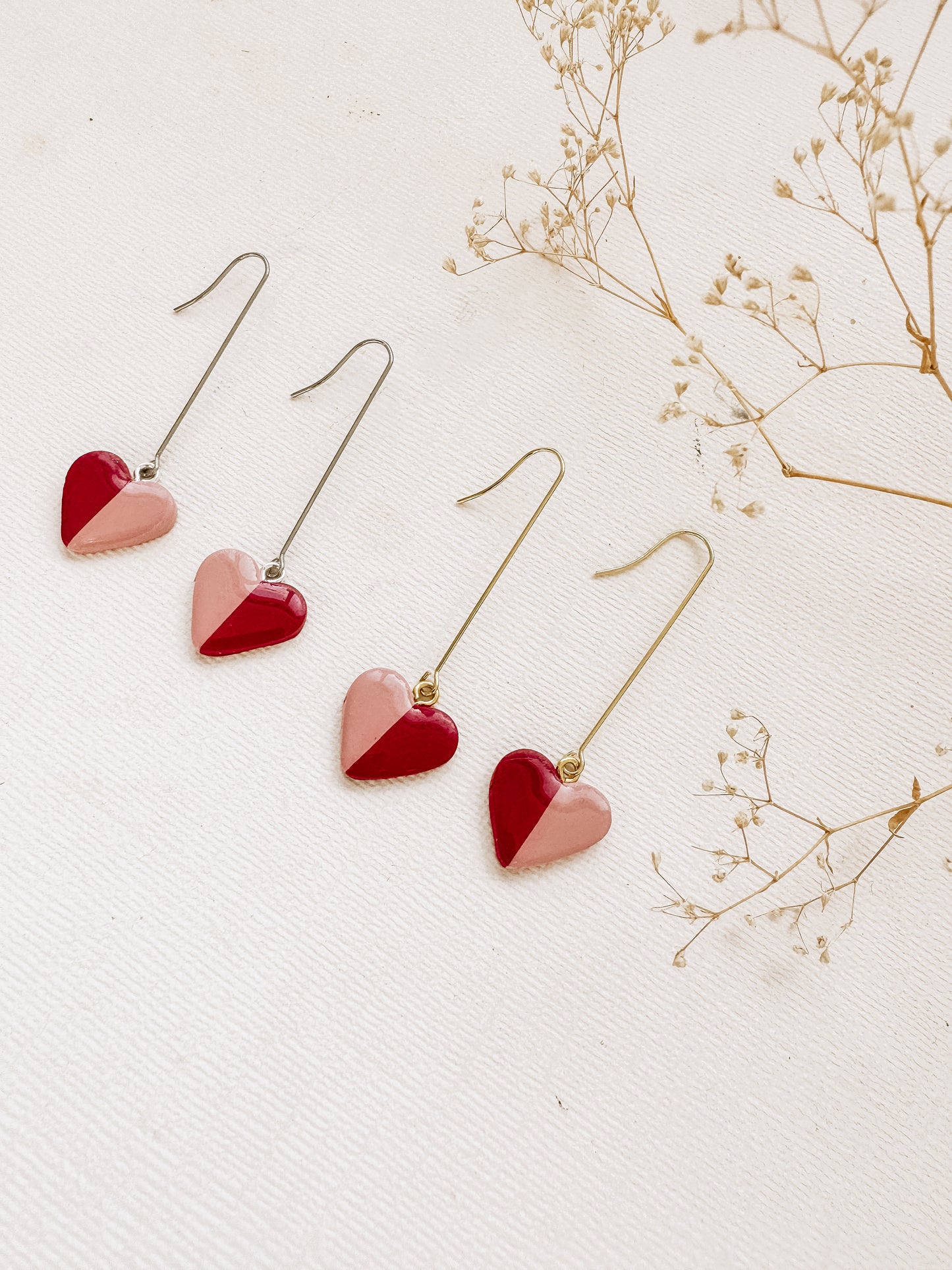 Long Color Block Hearts