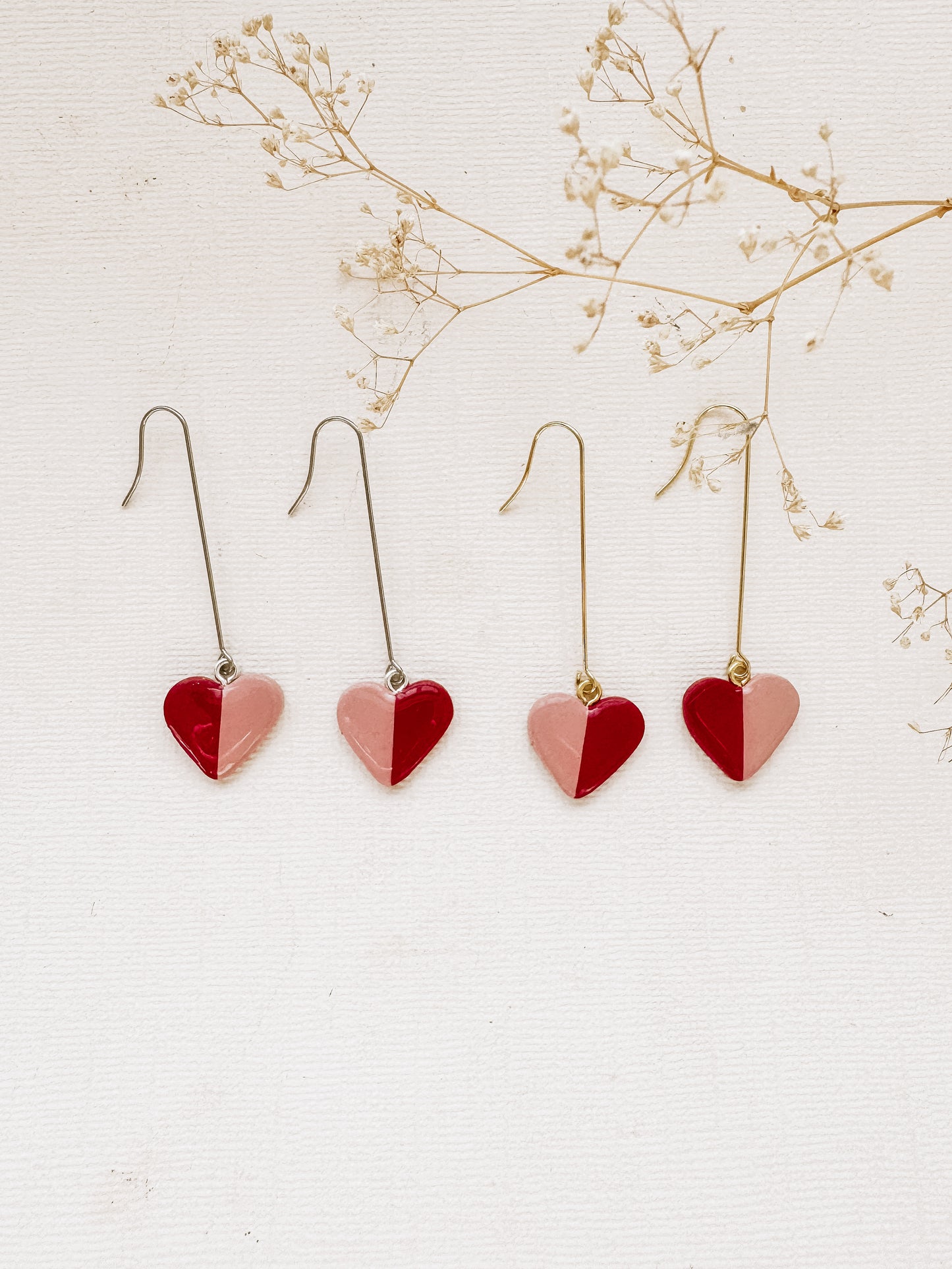 Long Color Block Hearts