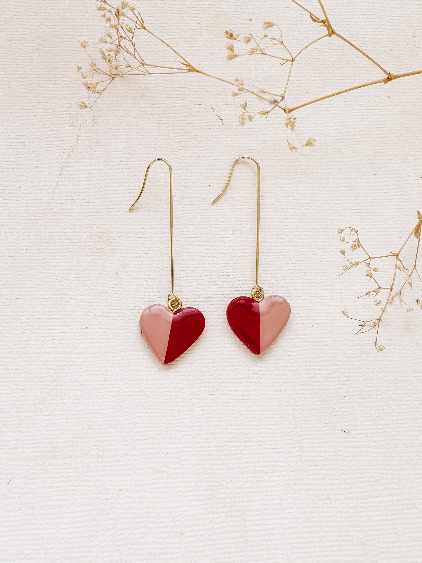 Long Color Block Hearts