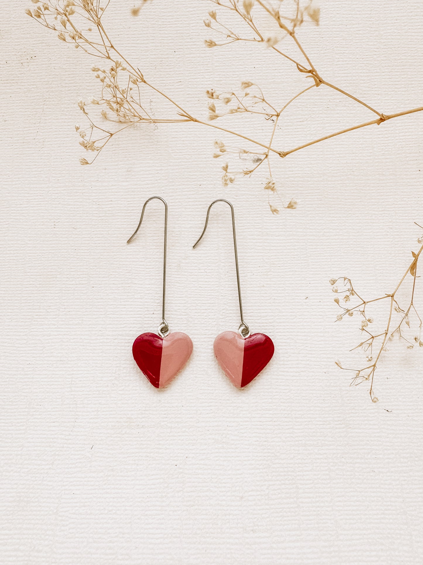 Long Color Block Hearts