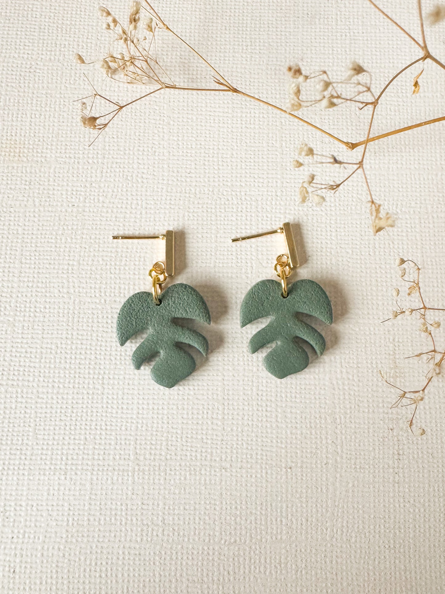 Monstera Earrings