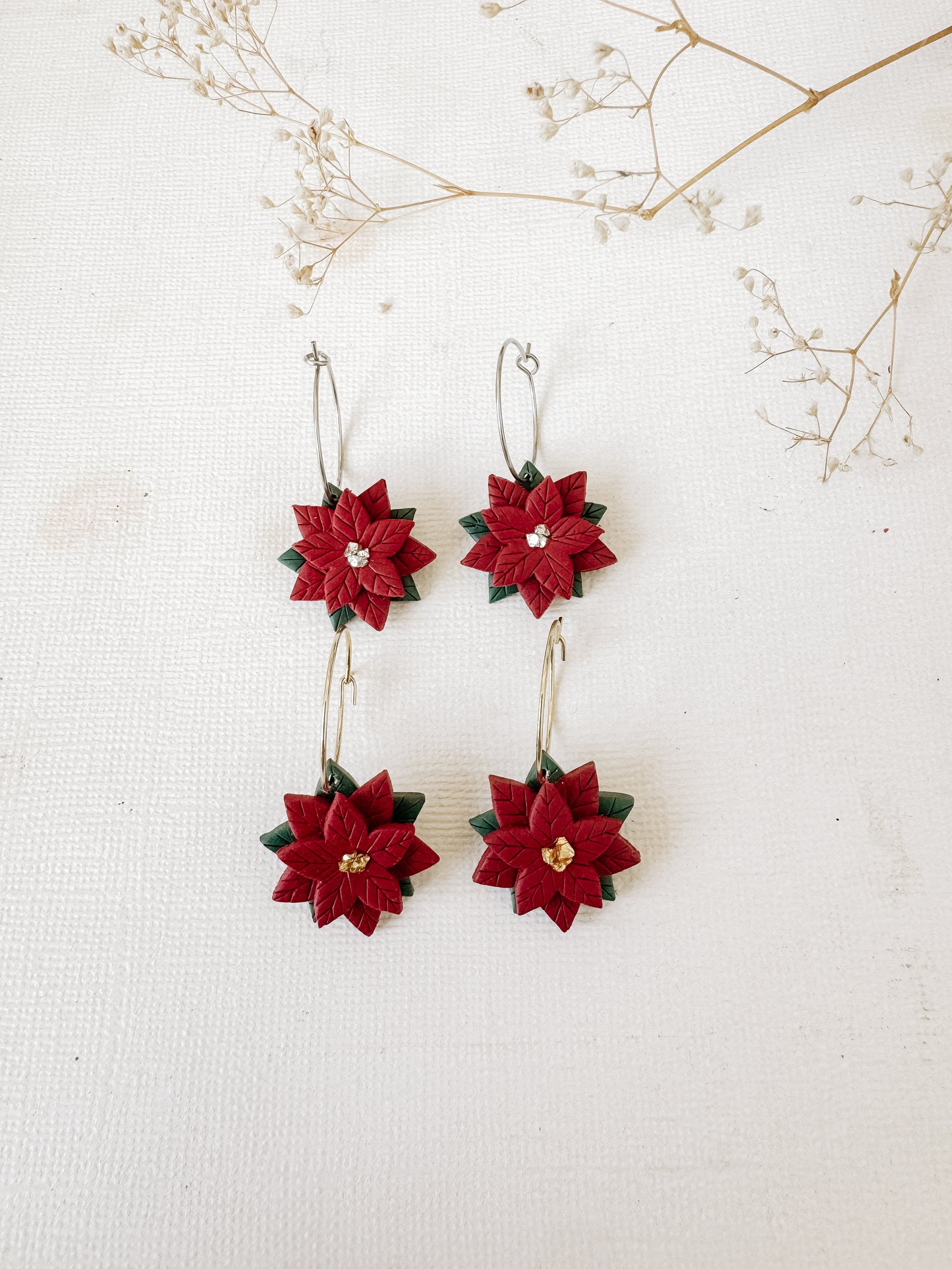 Poinsettia Hoops