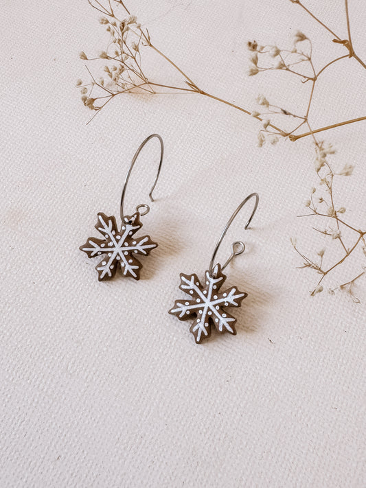 Gingerbread Snowflake Hoops