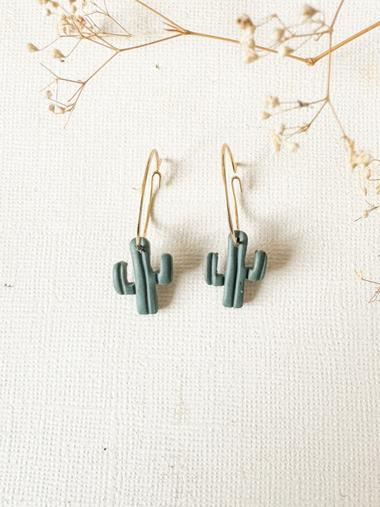 Clay Cactus Hoops