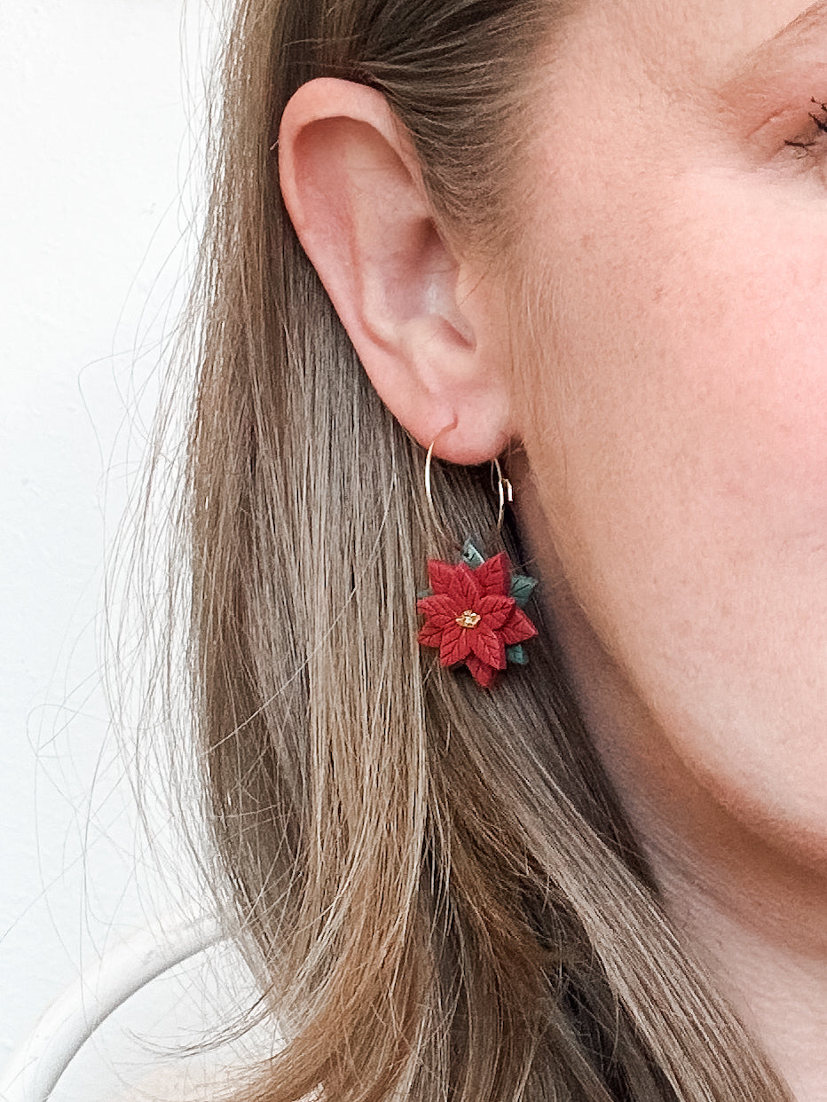 Poinsettia Hoops