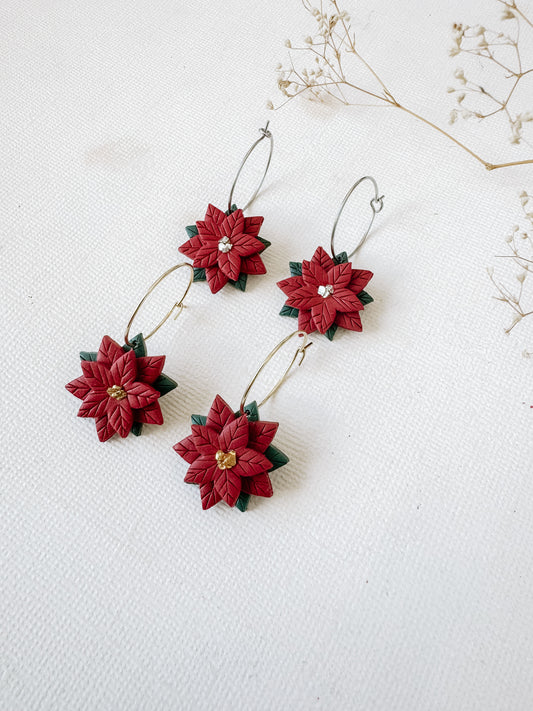 Poinsettia Hoops