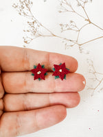 Poinsettia Studs