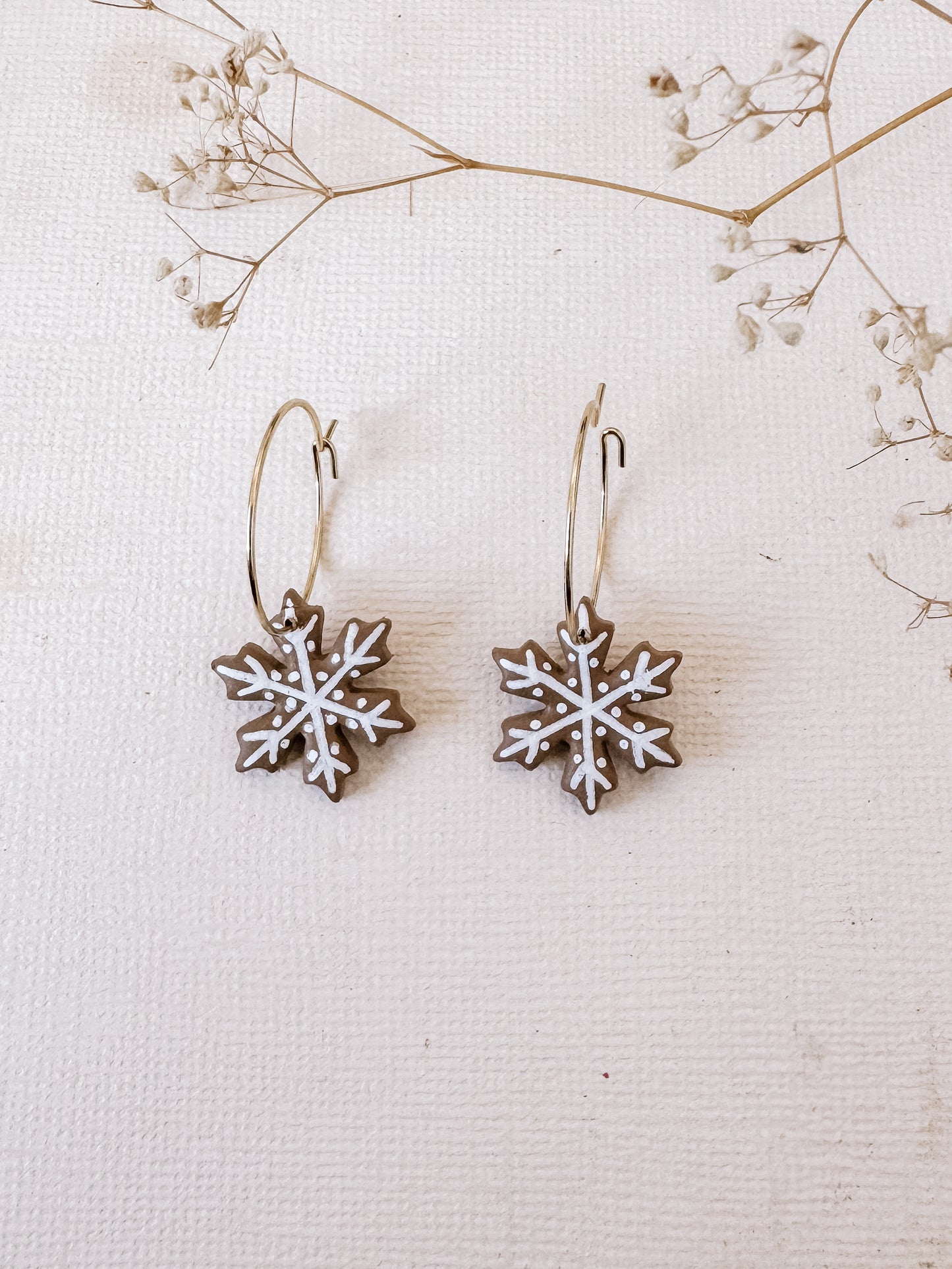 Gingerbread Snowflake Hoops