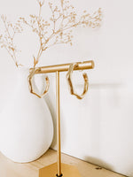 Gold Filled Hexagon Hoops