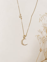 Gold Filled Moon and Star Necklace